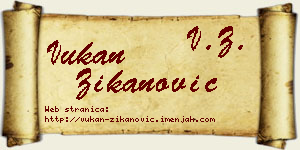 Vukan Žikanović vizit kartica